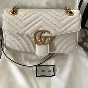 gucci white marmont bag